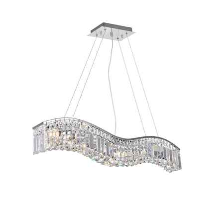 Cwi Lighting Glamorous 5 Light Down Chandelier With Chrome Finish 8004P30C-A (Clear)